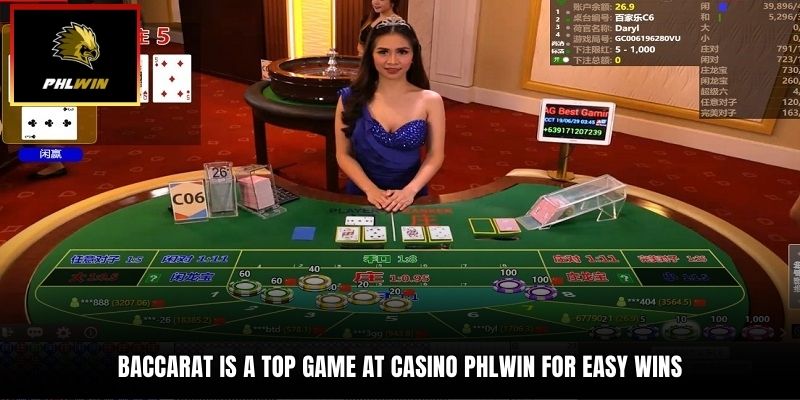 Ang Baccarat ay top laro sa Casino PHLWIN, madaling manalo
