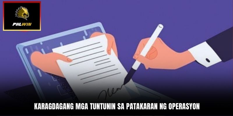 Karagdagang mga tuntunin sa patakaran ng operasyon
